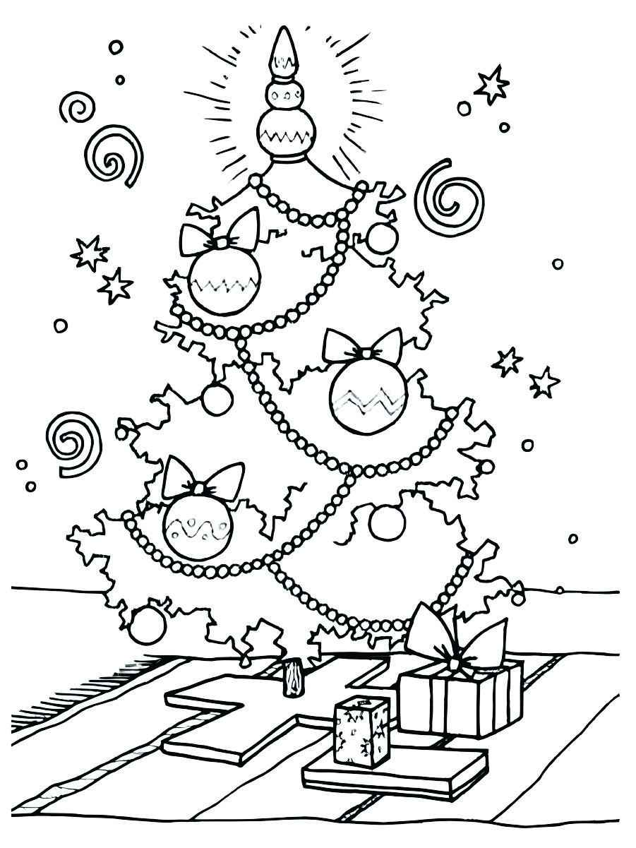 Christmas tree coloring page