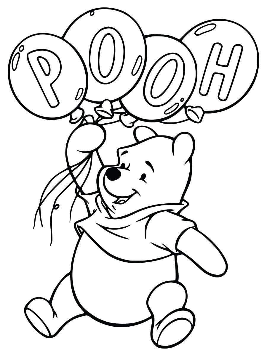 Coloring page of Pooh, designed for kids to enjoy coloring.