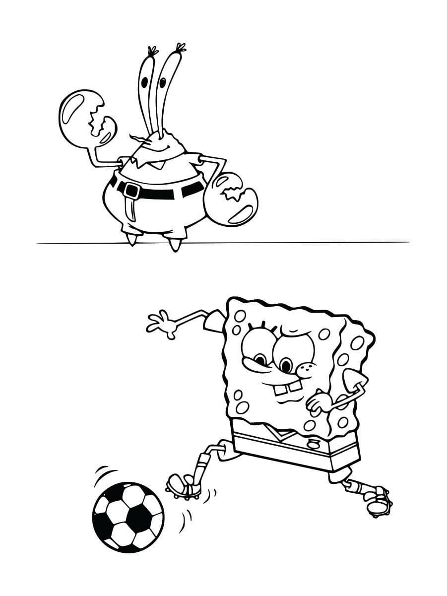 Coloring page of SpongeBob, simple and fun for kids to color.