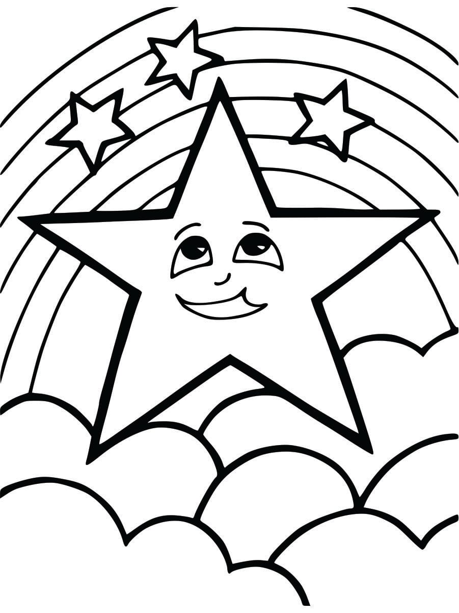 Coloring page of stars, perfect for children to explore their creativity.