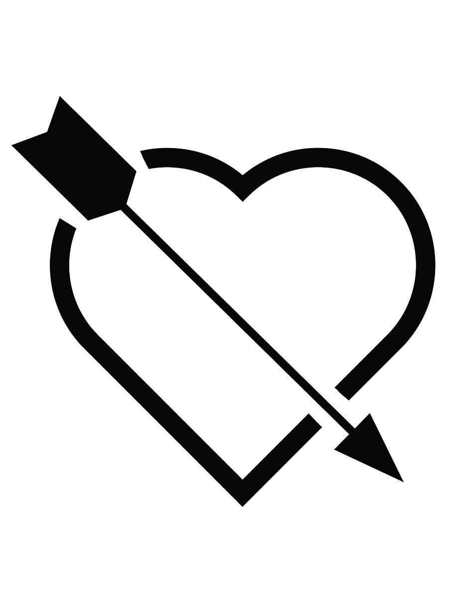 Cupid heart coloring page