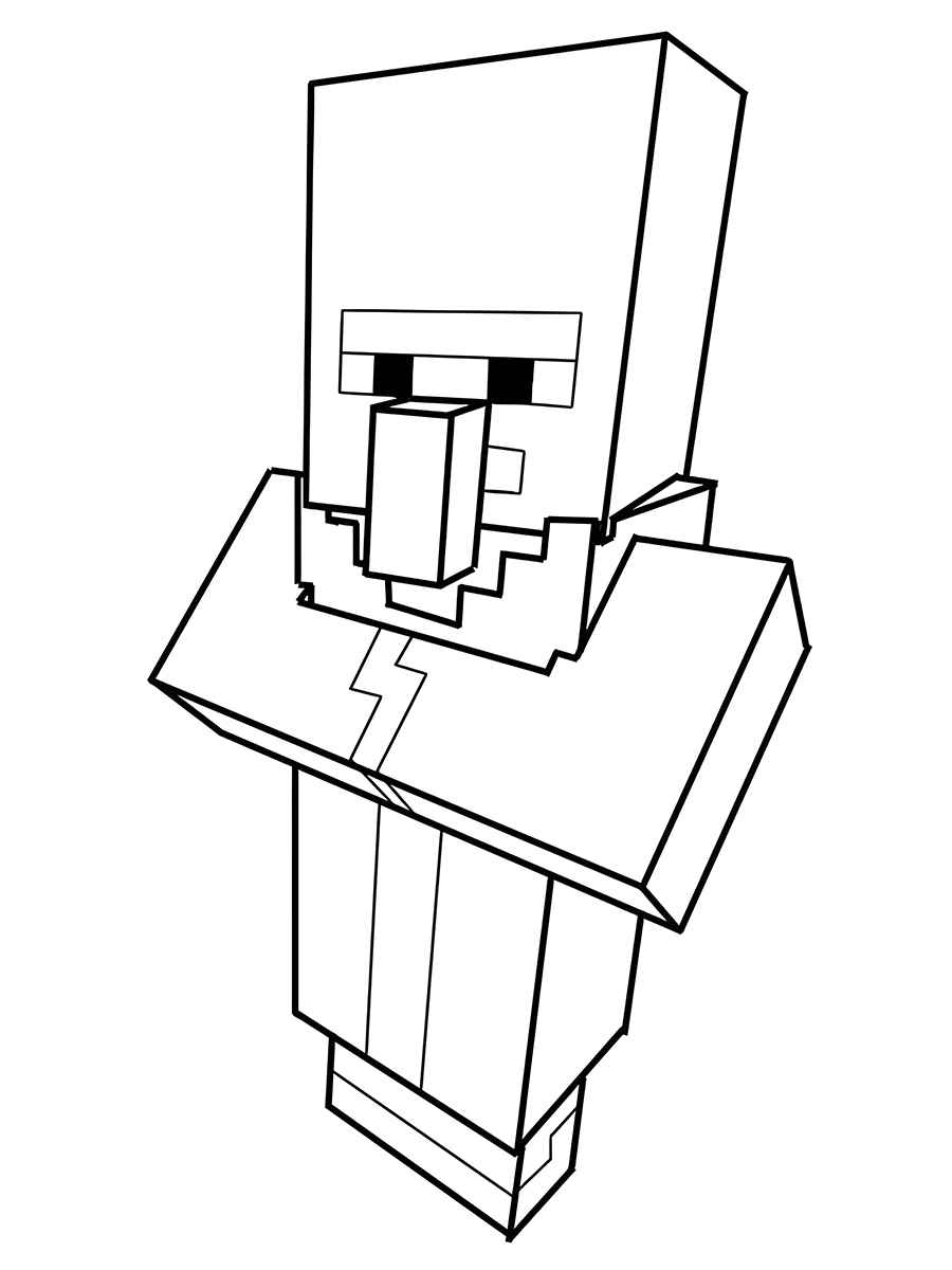 Cut out Minecraft coloring page 28