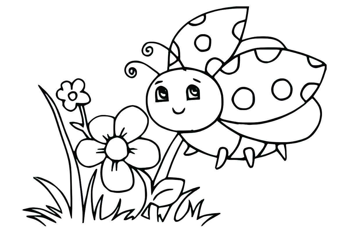 Cute ladybug coloring page, number 39.