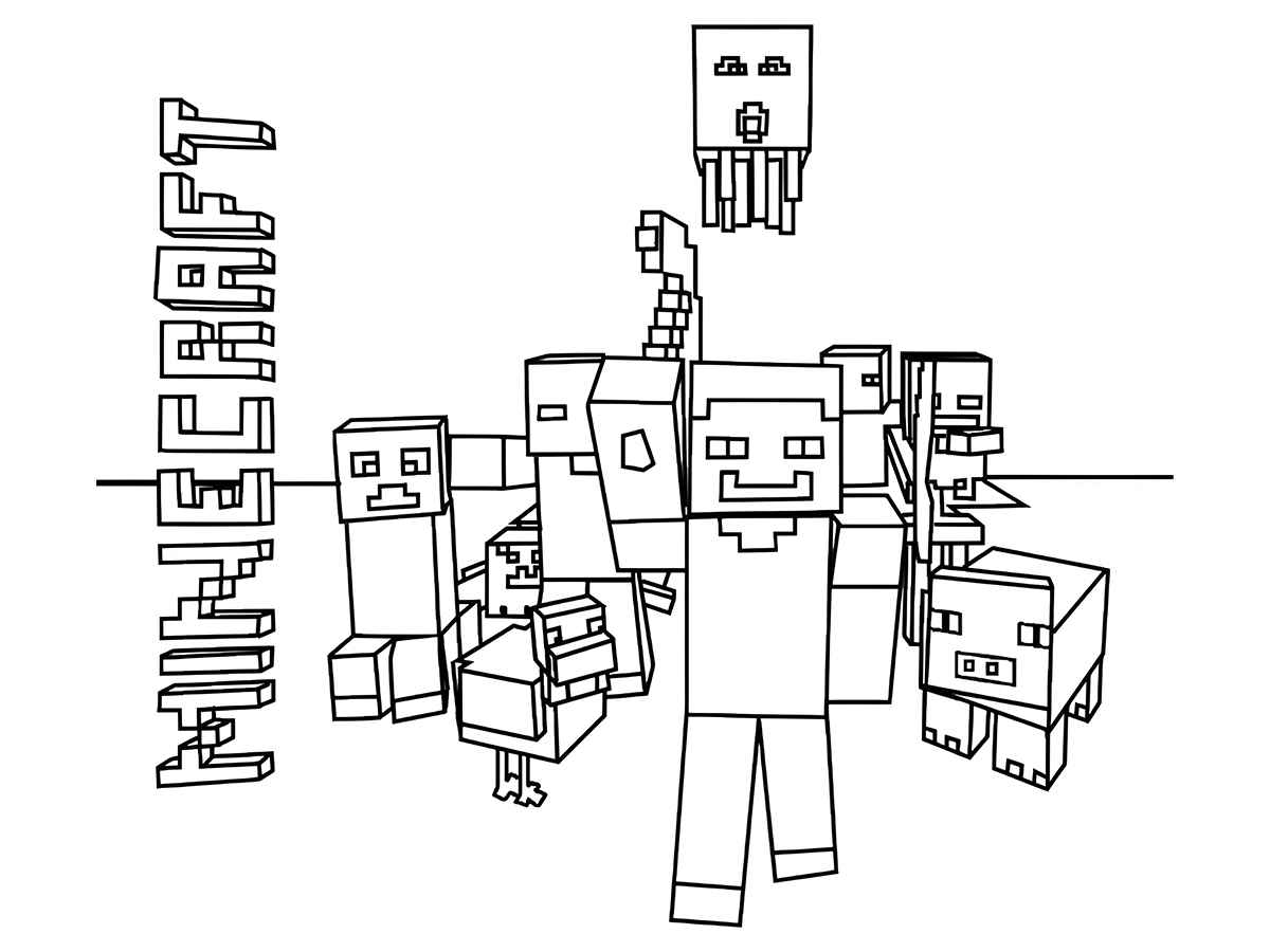 Difficult Minecraft coloring page 127