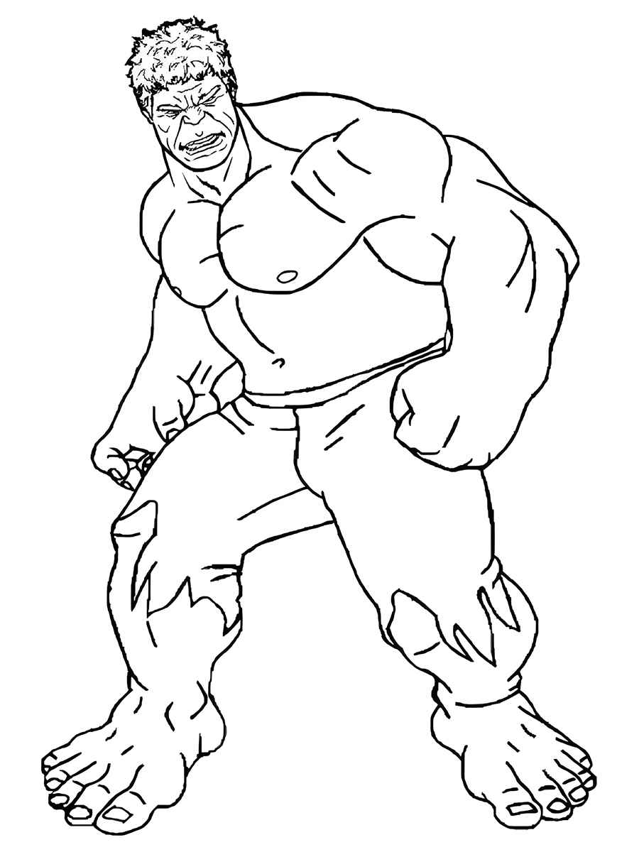 Printable Hulk coloring page 2