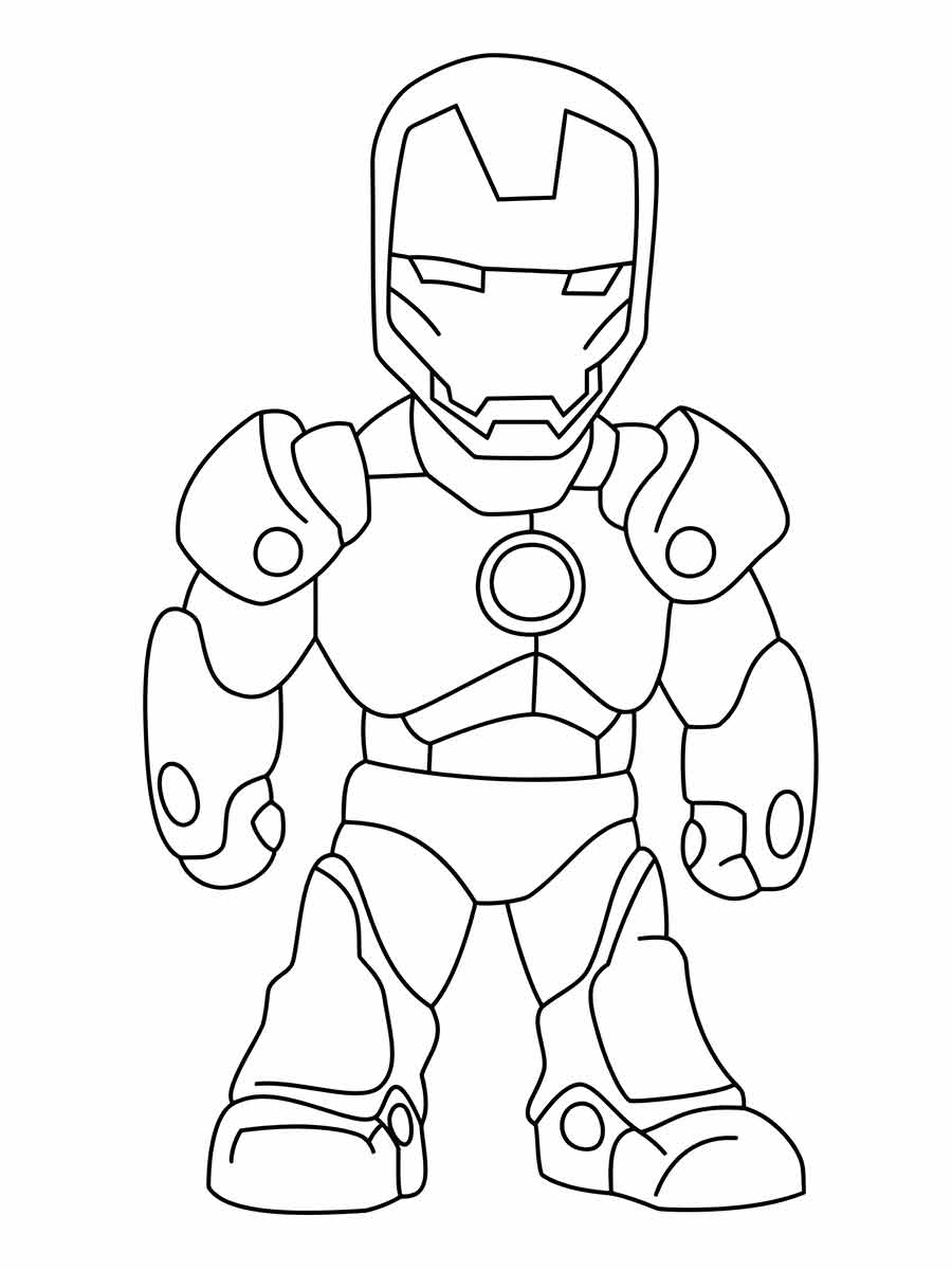 Easy Iron Man coloring page.