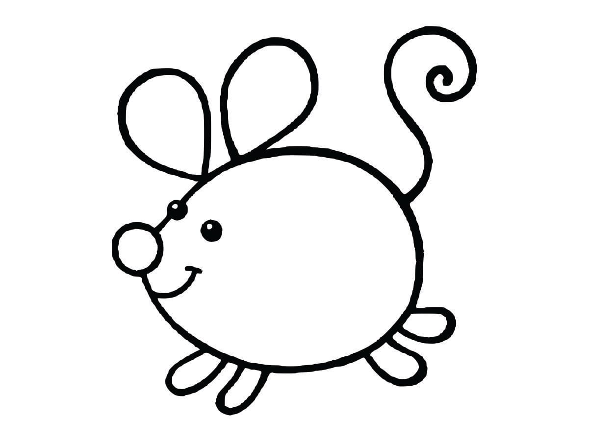 rat coloring page for kids