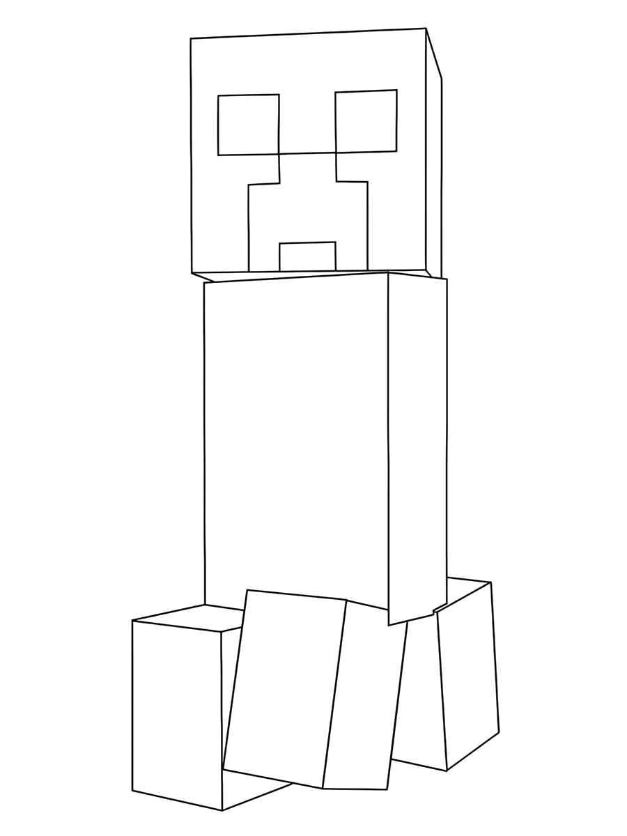 Easy Minecraft coloring page 16