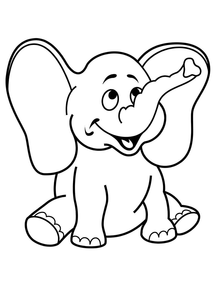 Elephant coloring page number 18