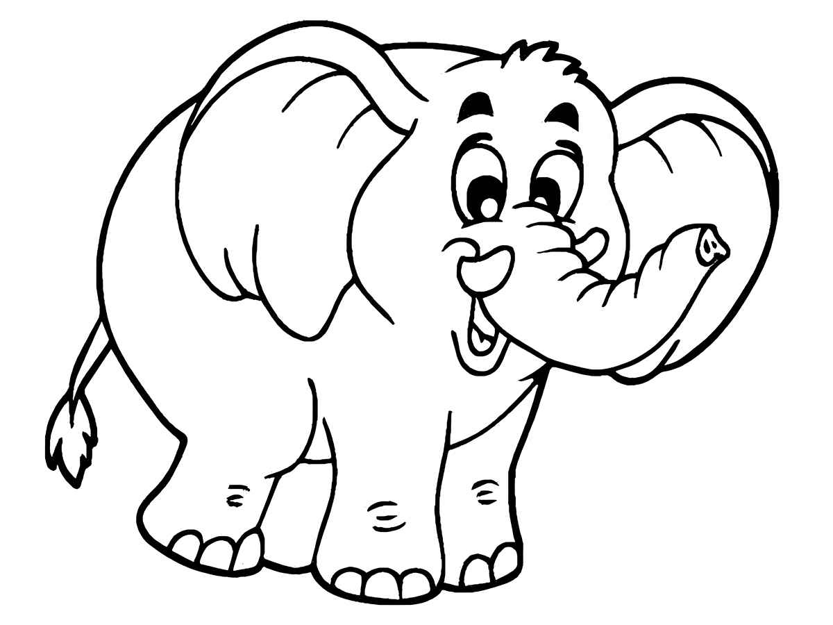 Elephant coloring page number 19