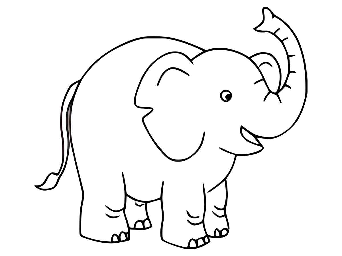 Elephant coloring page