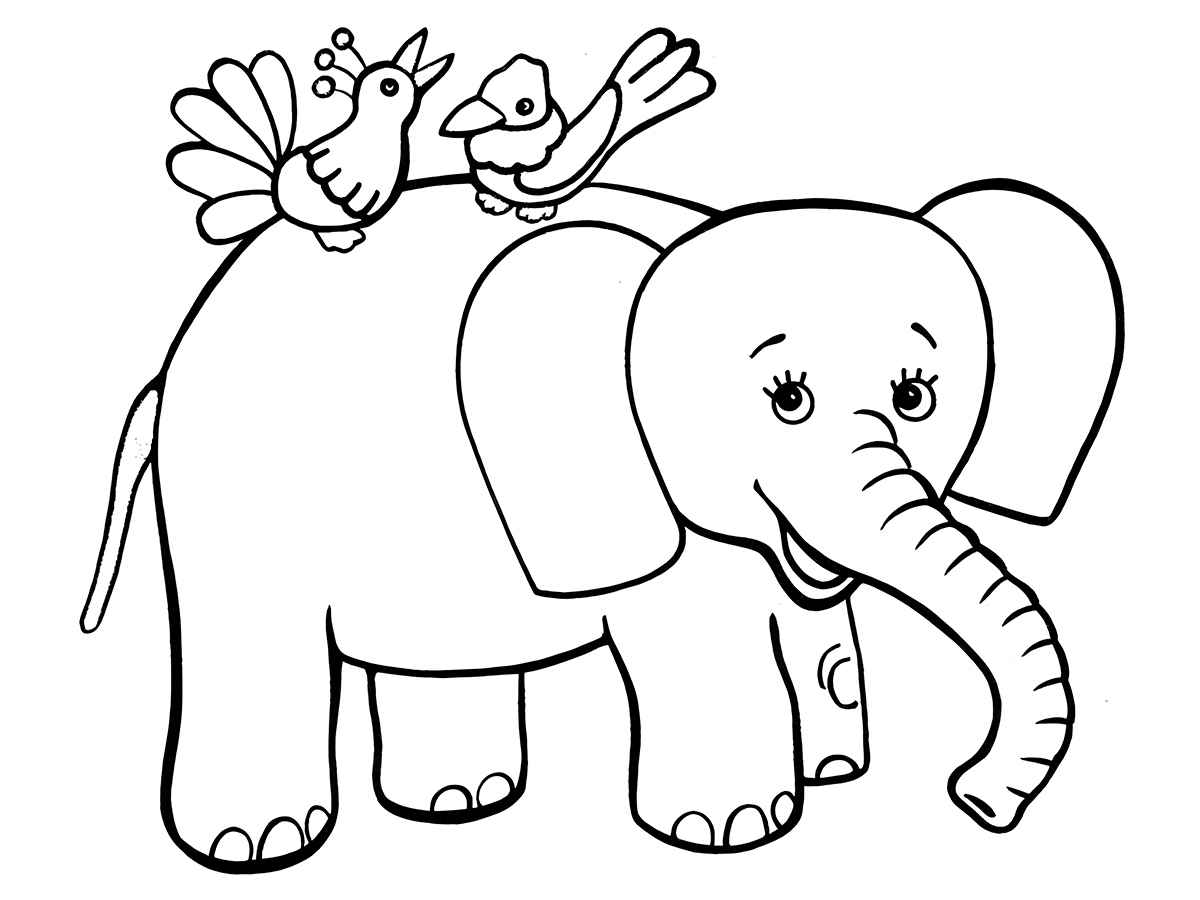 Elephant coloring page number 28