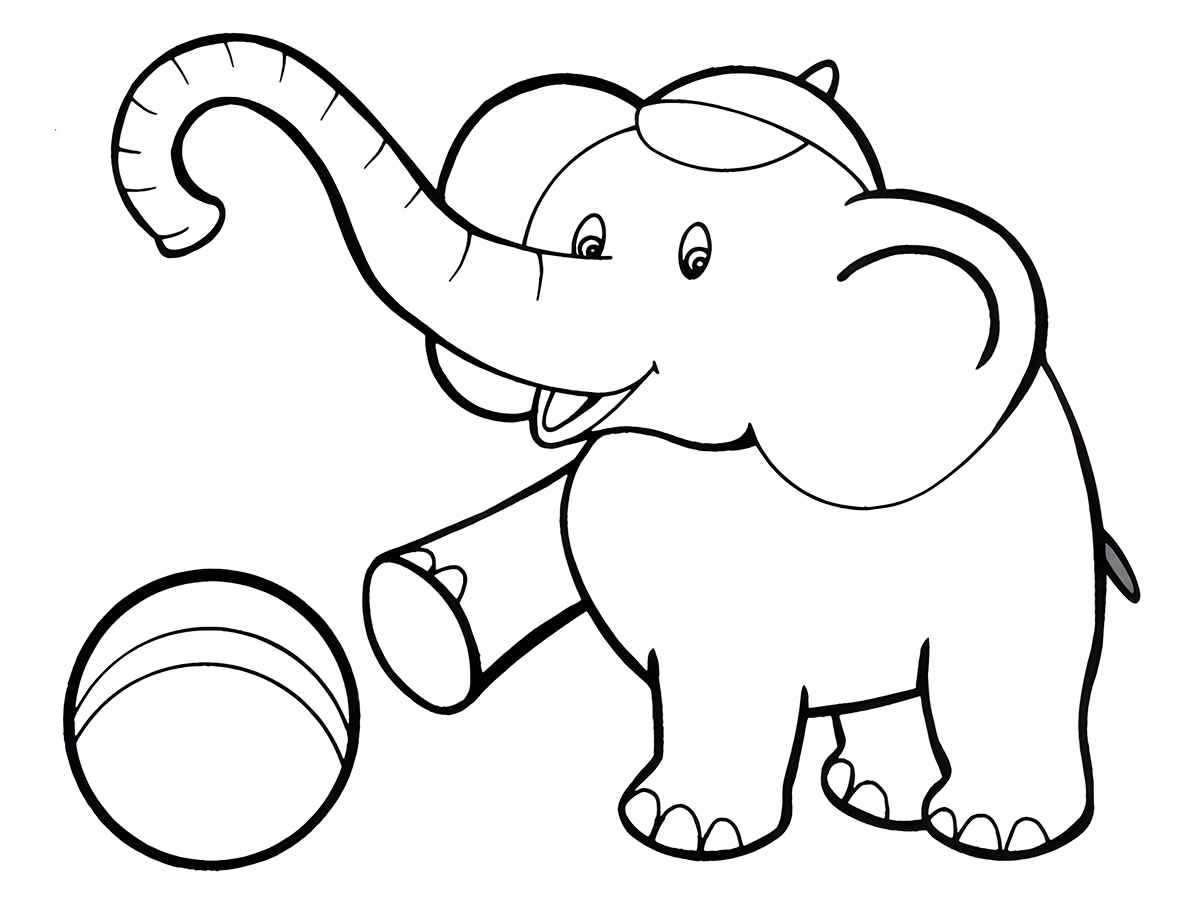 Elephant coloring page number 3