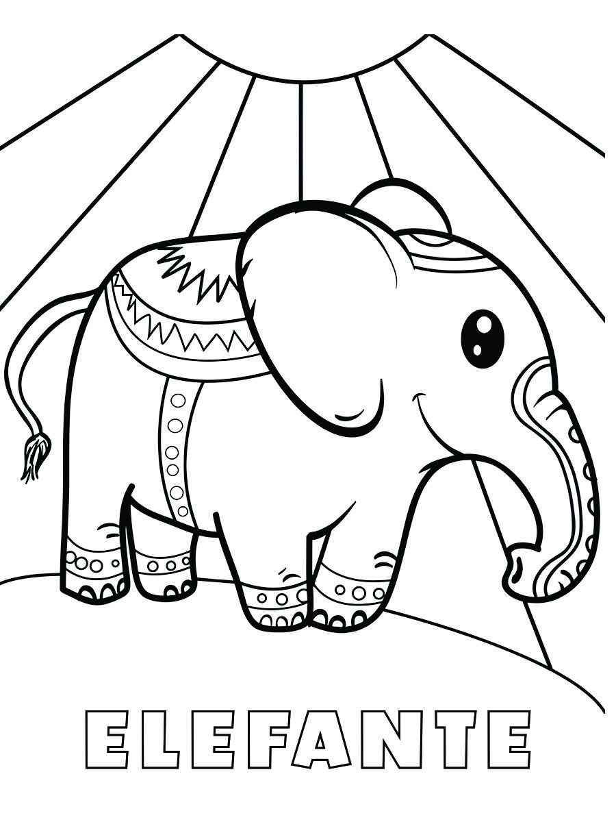 Elephant coloring page number 45