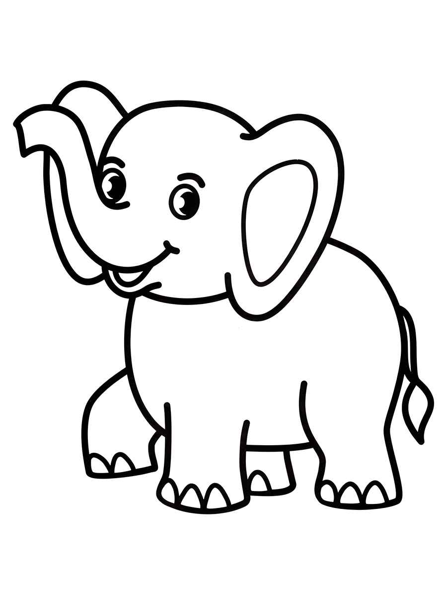 Elephant coloring page number 5