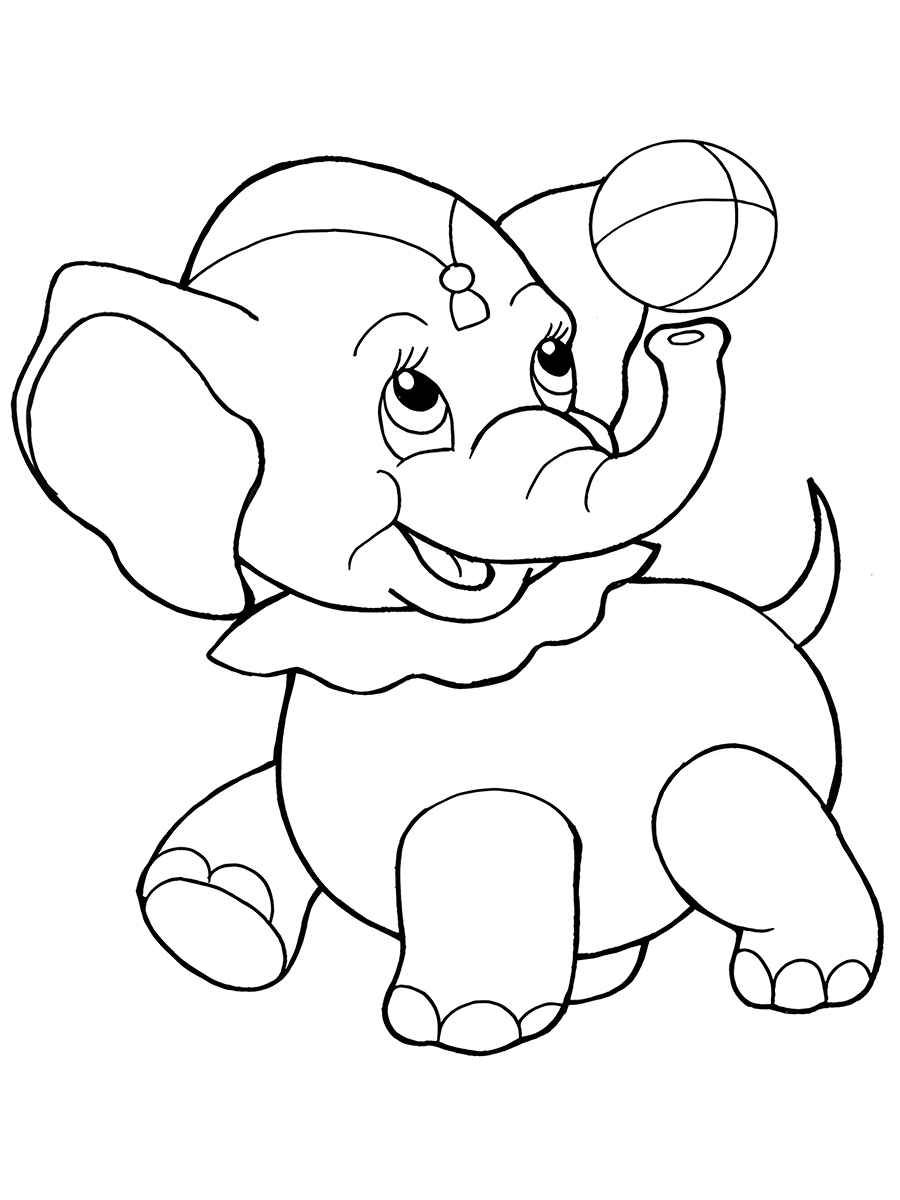 Elephant coloring page number 6