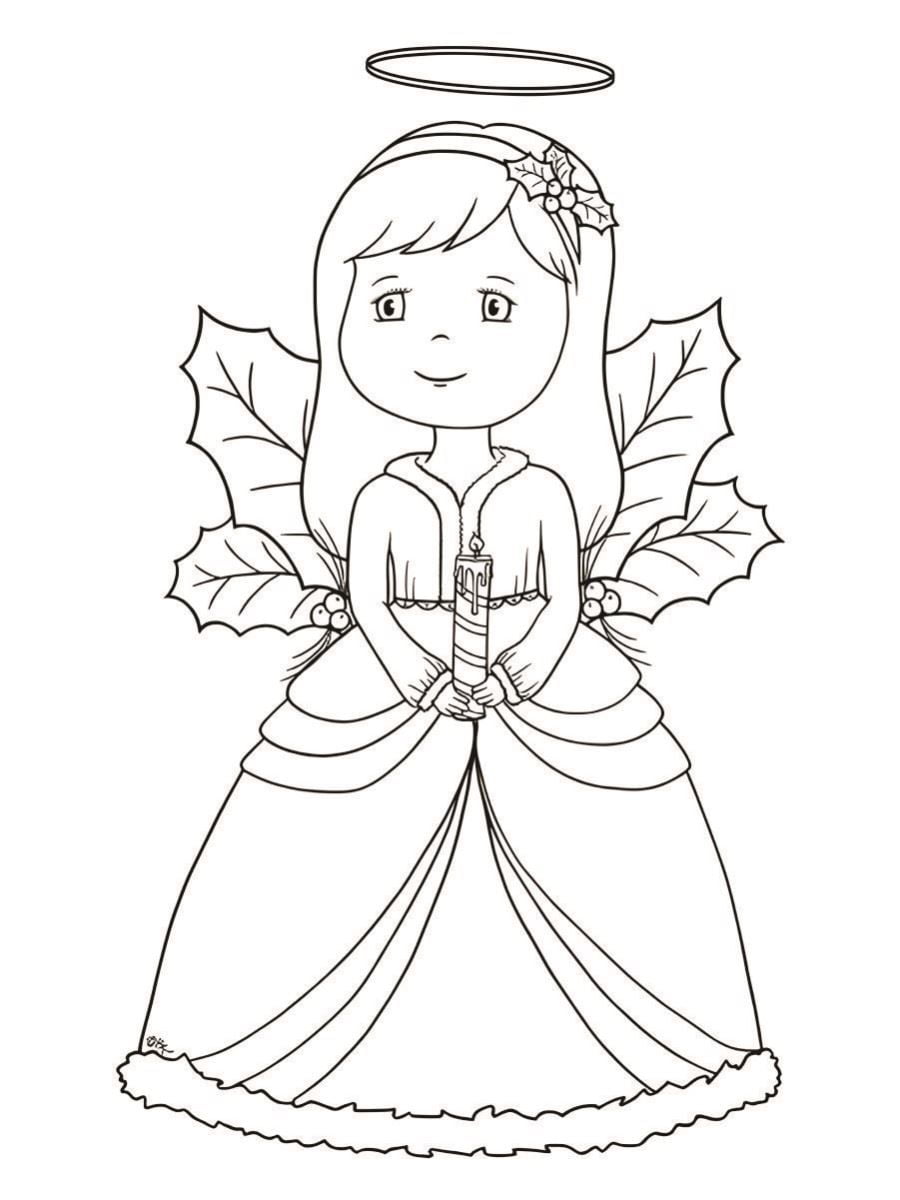 Little angel coloring page