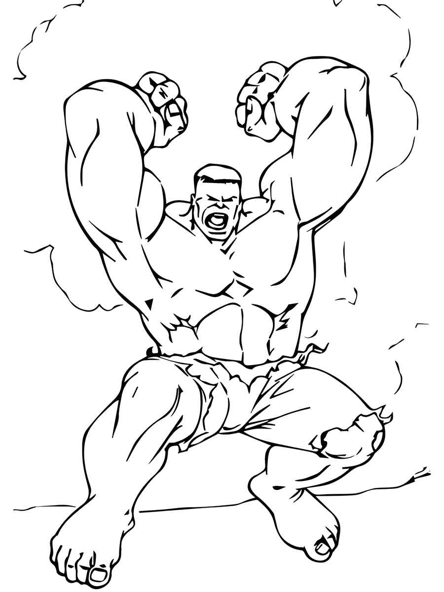 Free Hulk coloring page