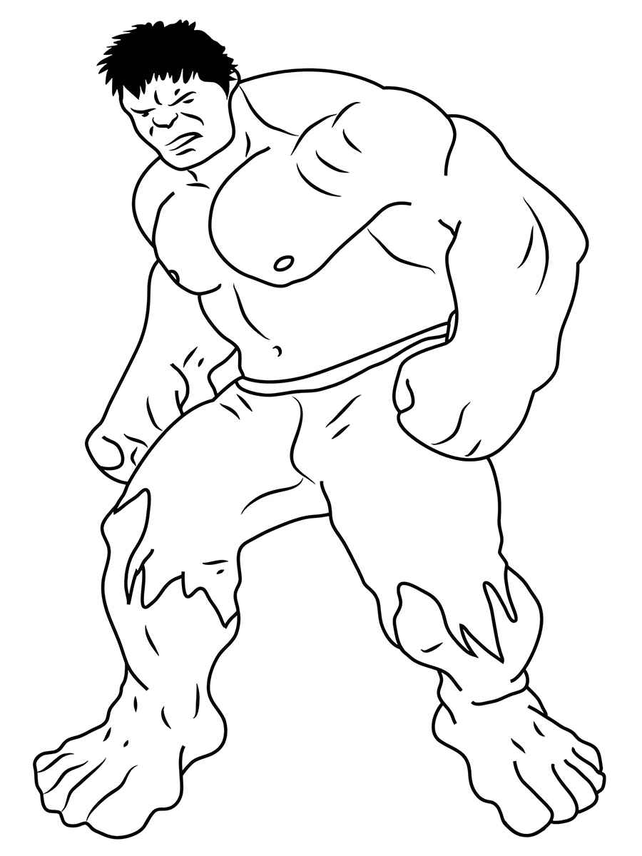 Free Hulk coloring page