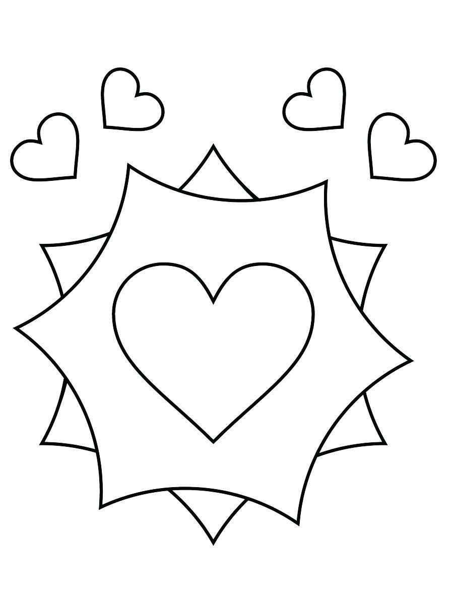 Free printable heart coloring page