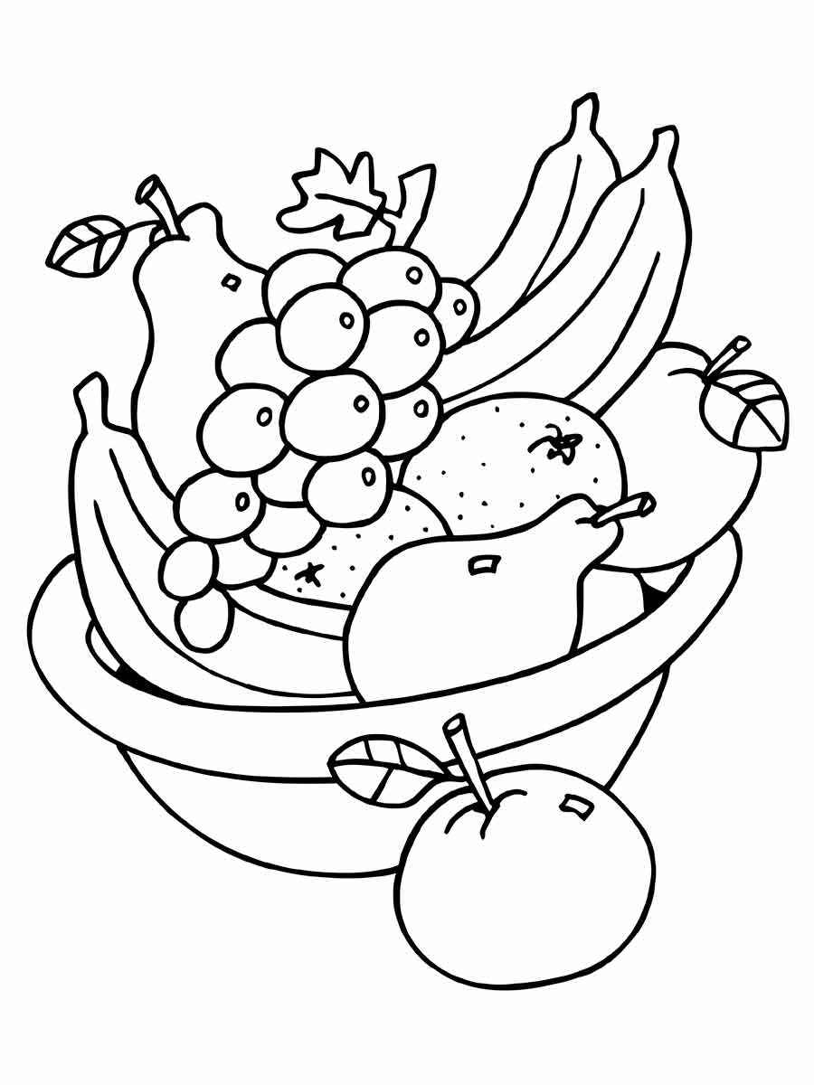 fruit basket 4 coloring page