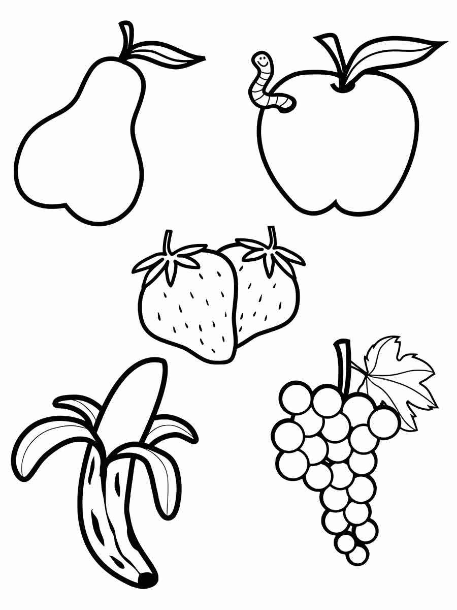 fruit mix 6 coloring page