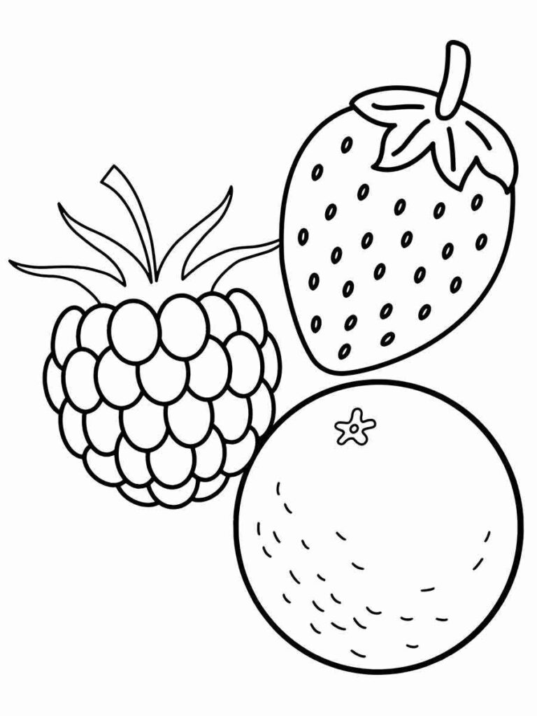 fruit mix 8 coloring page