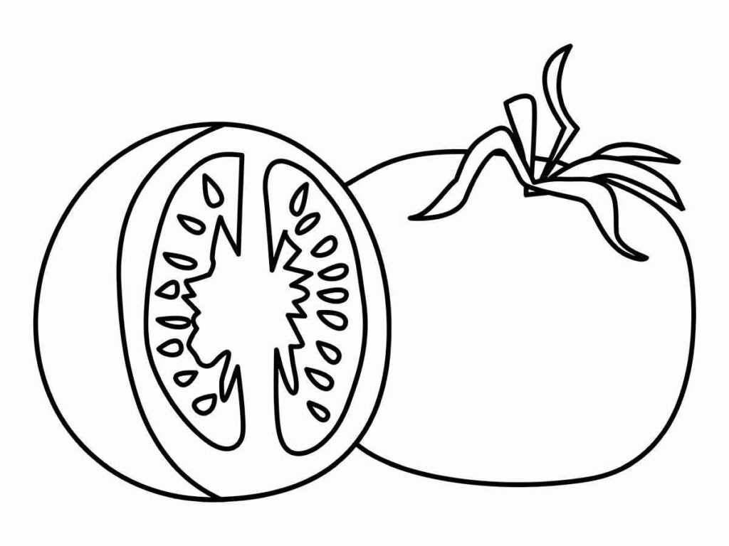 fruit coloring page