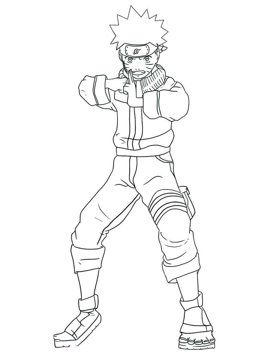 Full body Naruto coloring page