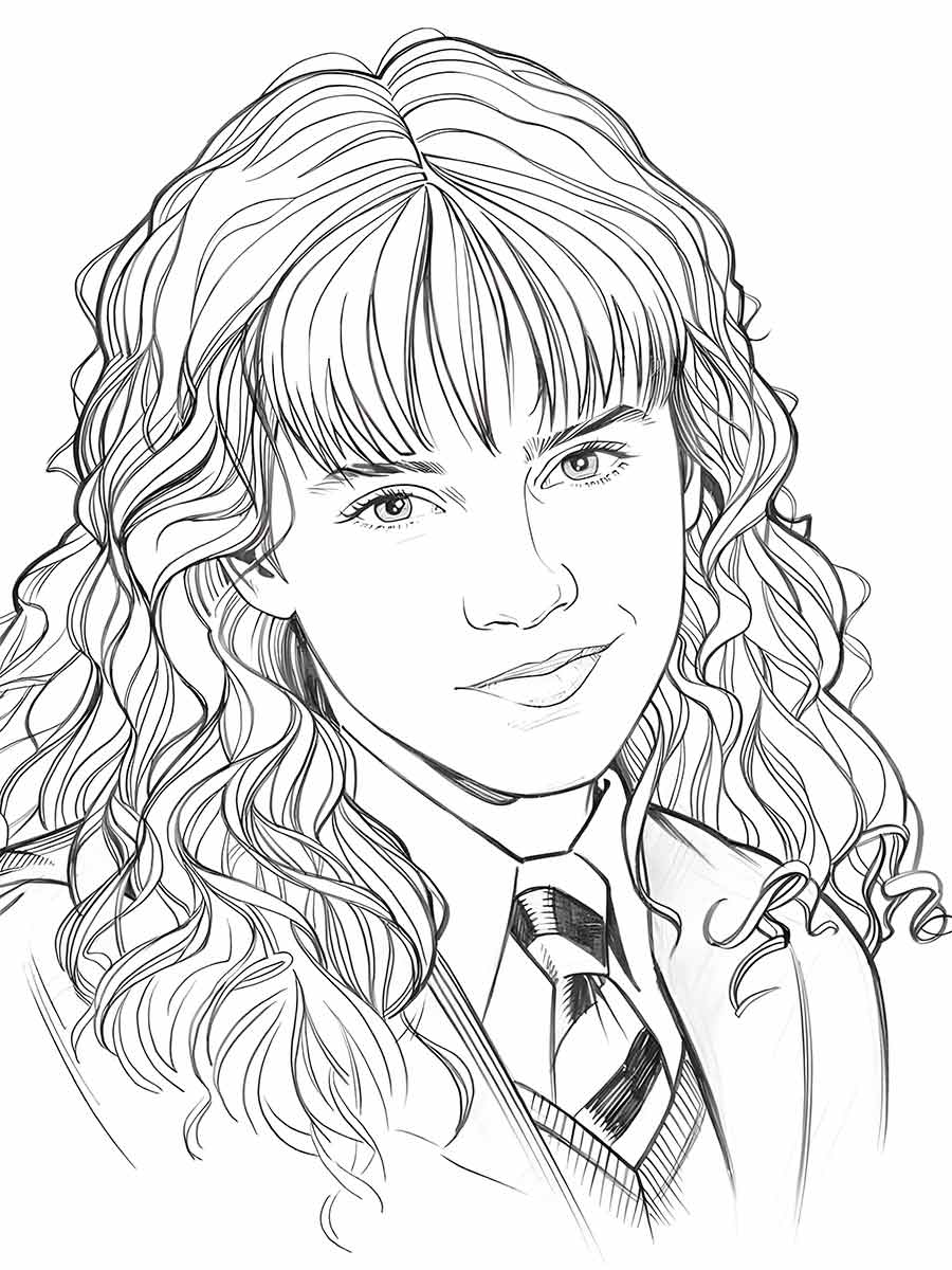 Realistic Harry Potter coloring page