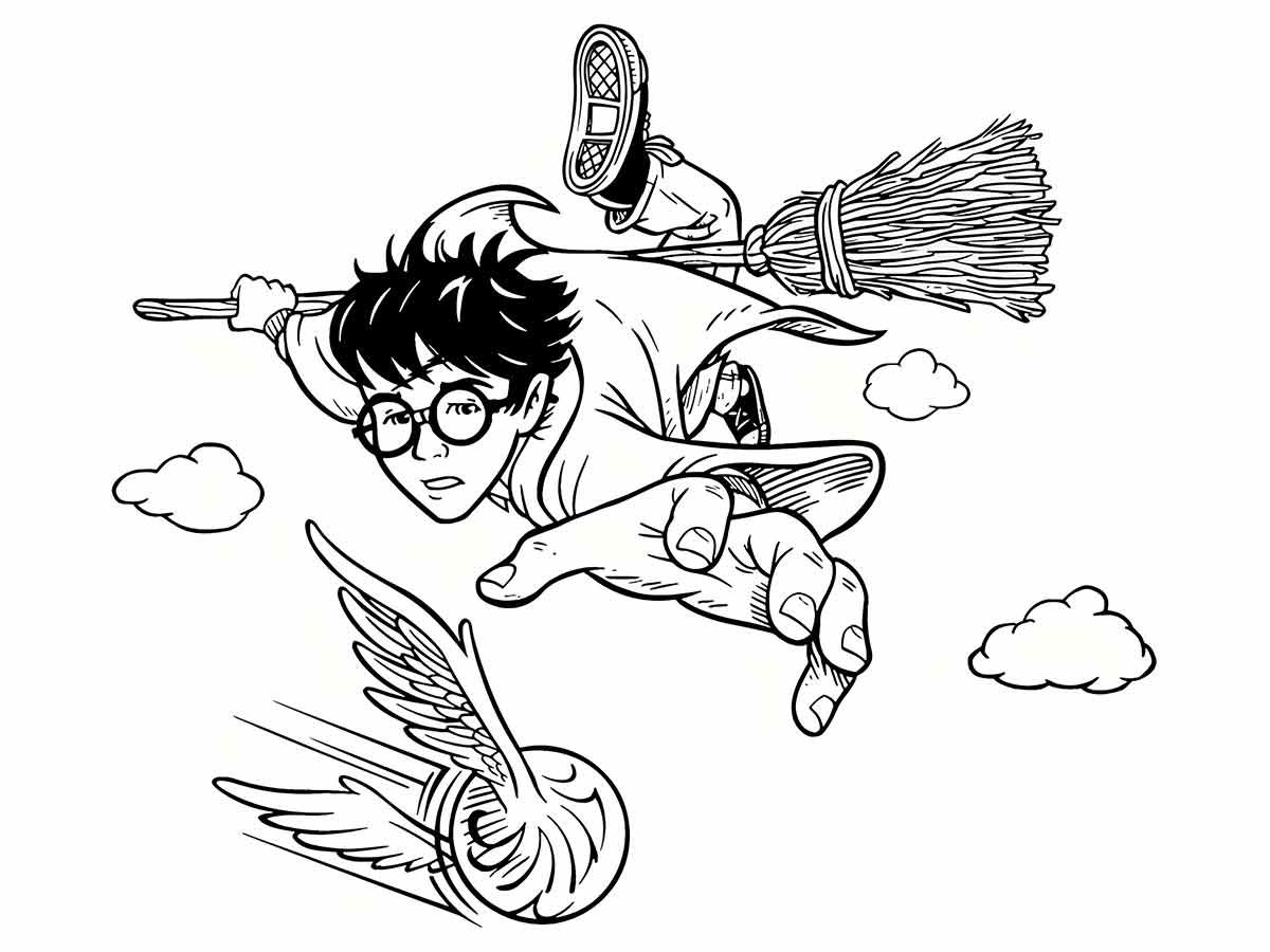 Adventure Harry Potter coloring page