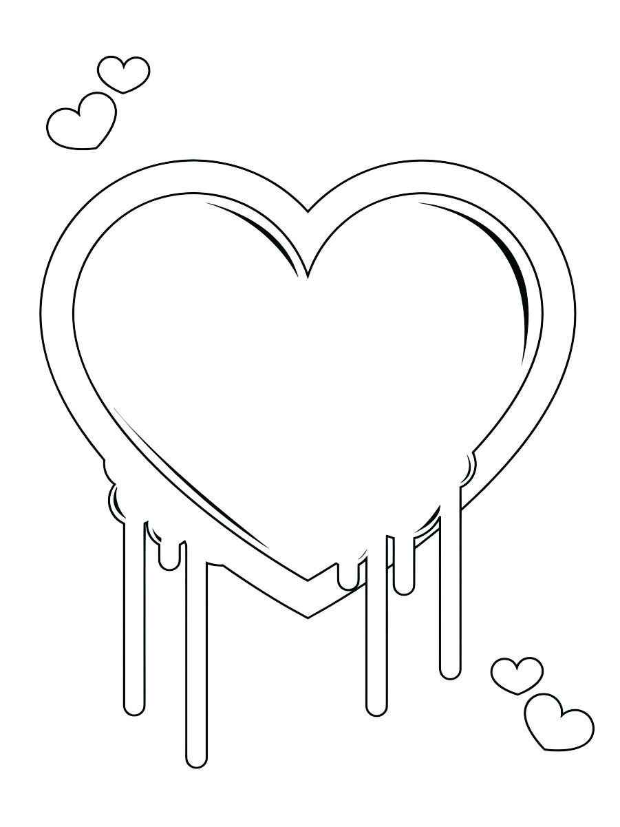 Heart coloring page