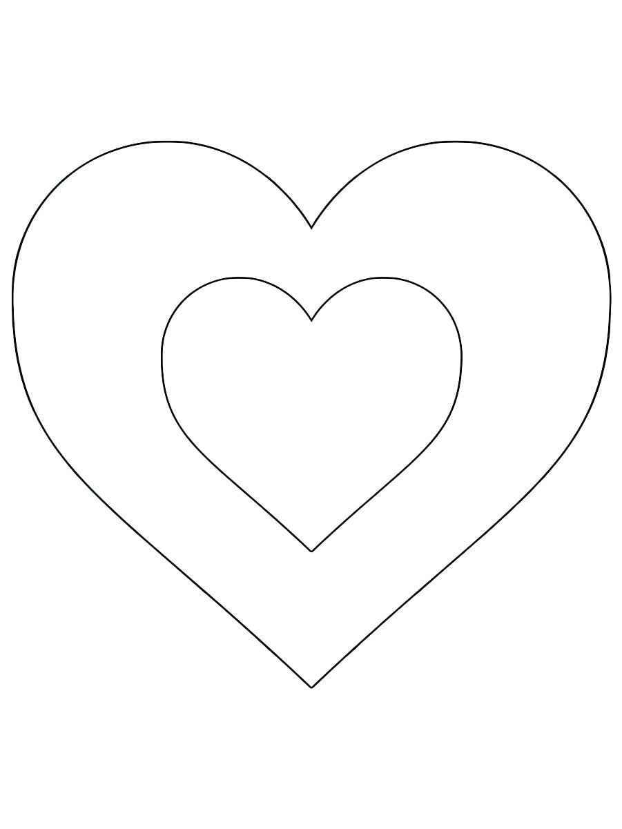 Heart coloring page 3