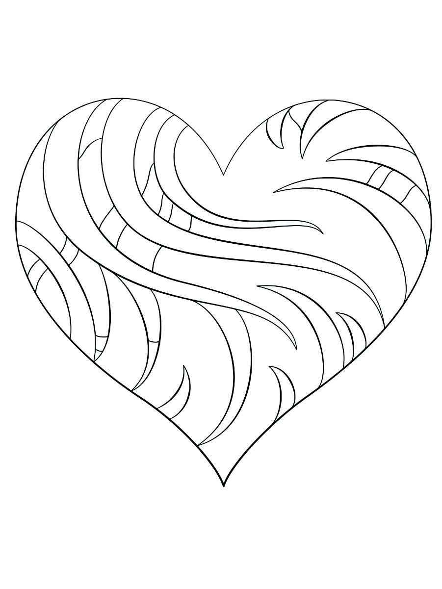 Heart coloring page 5