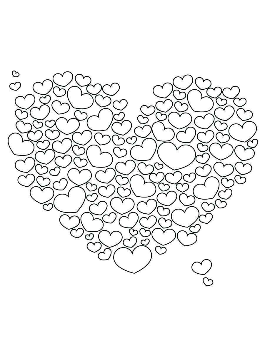 Heart coloring page 6