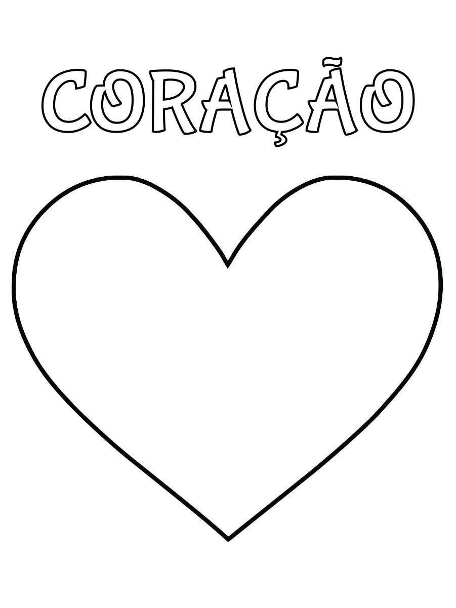 Heart coloring page to paint