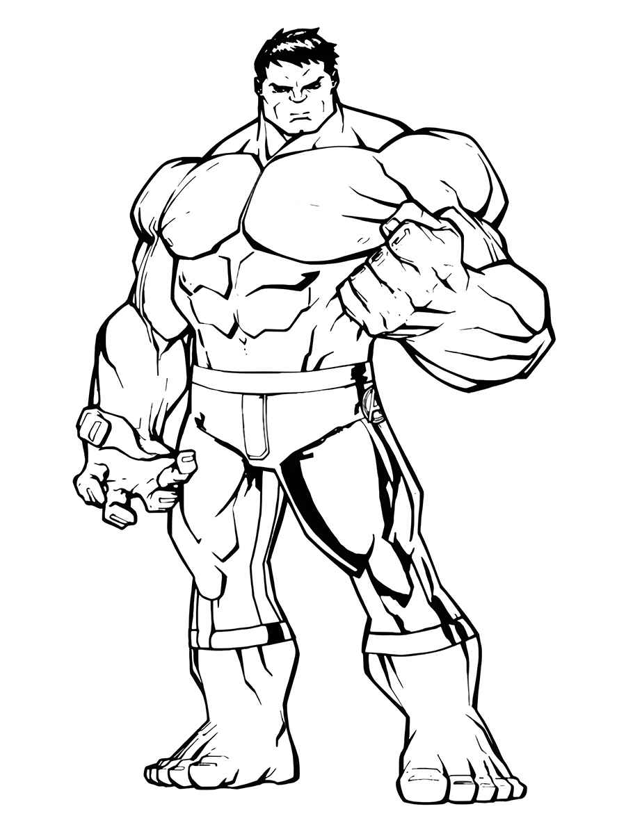 Hulk coloring page 10