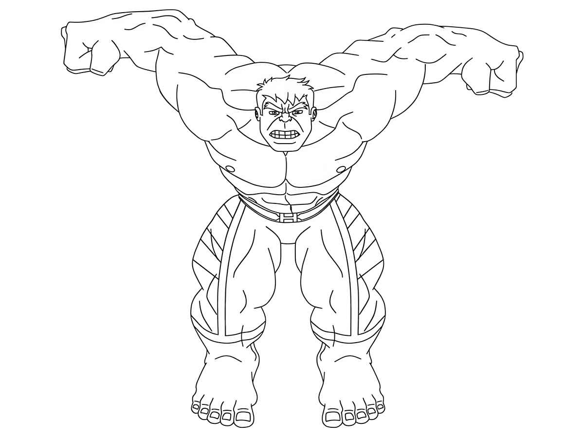 Hulk coloring page 11