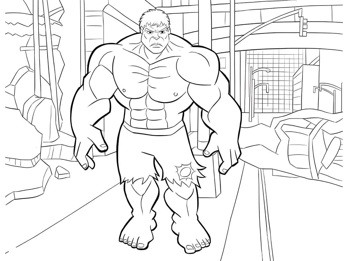 Hulk coloring page 14