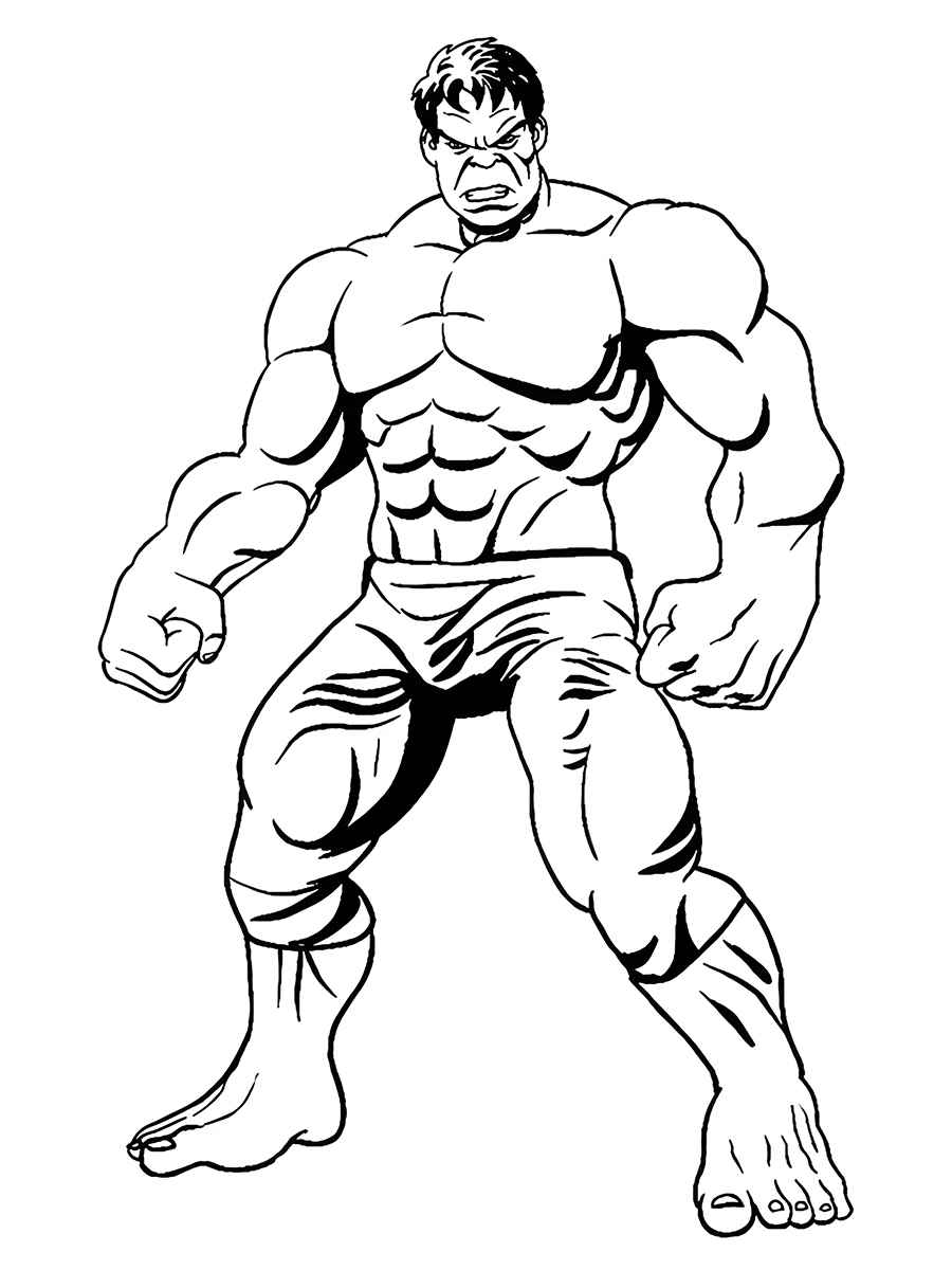 Hulk coloring page 15