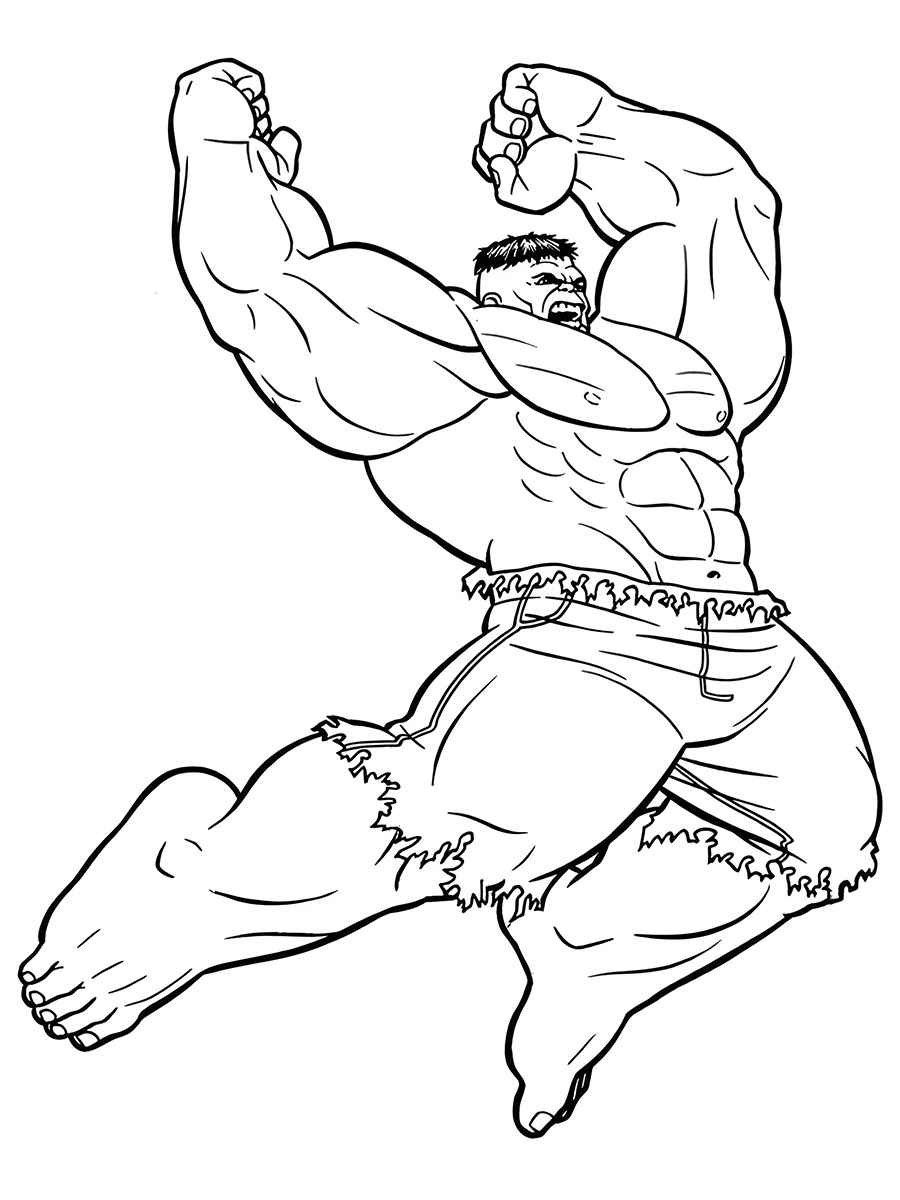 Hulk coloring page 16