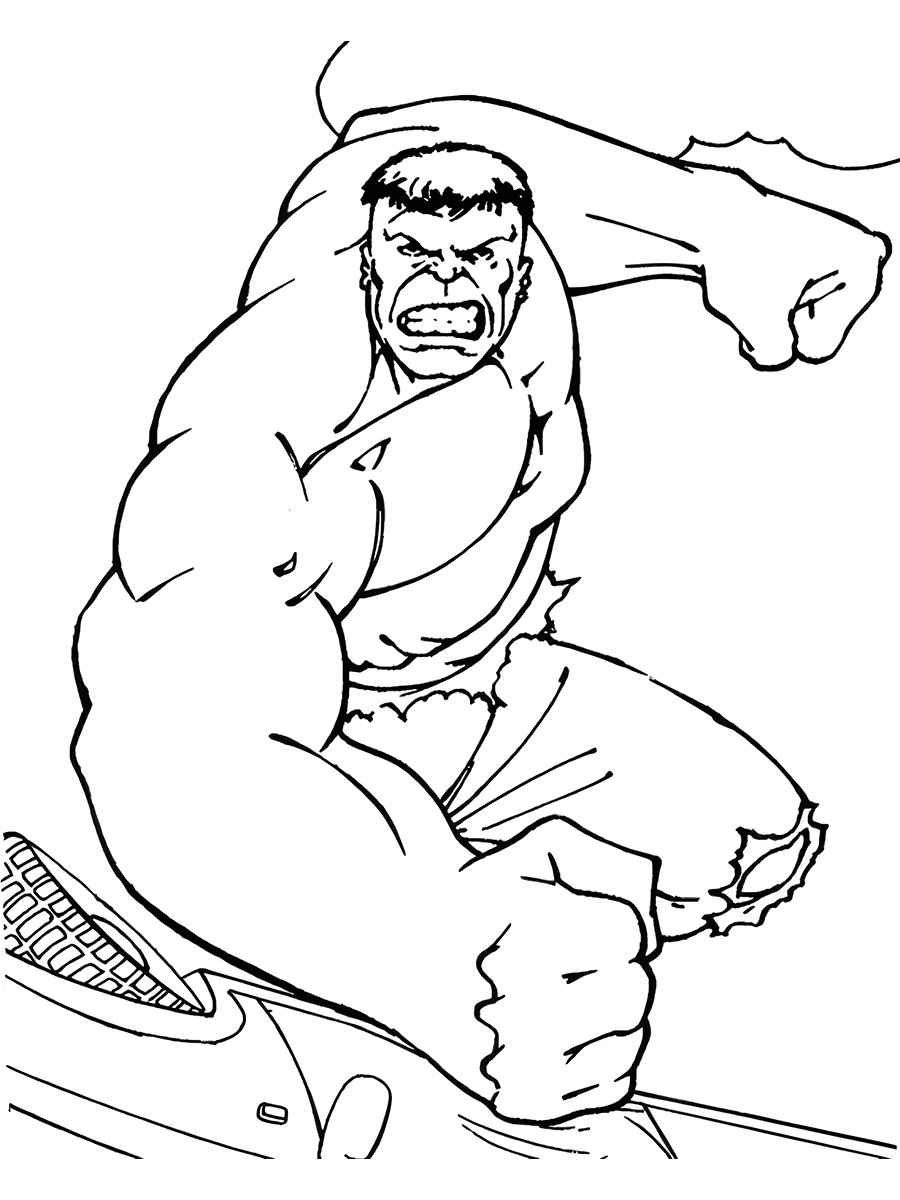 Hulk coloring page 17