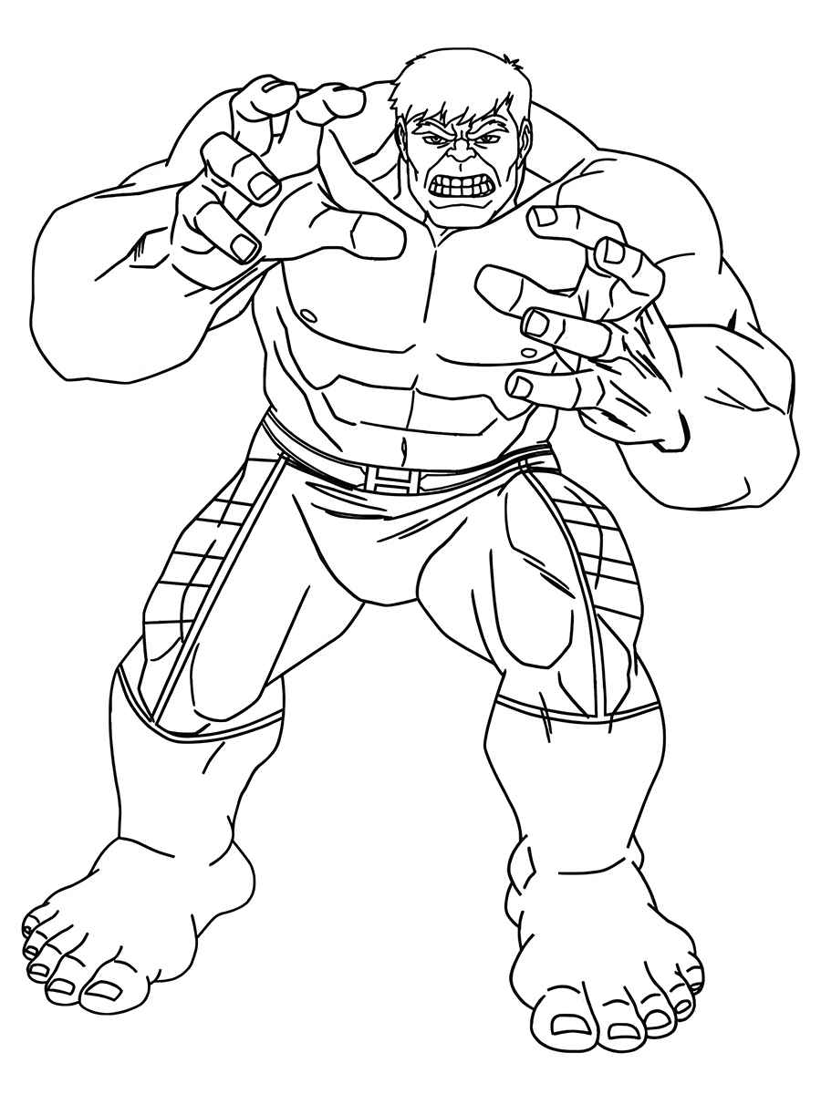 Hulk coloring page 18