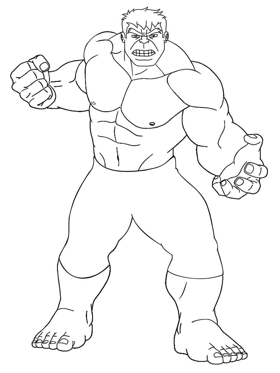 Hulk coloring page 19