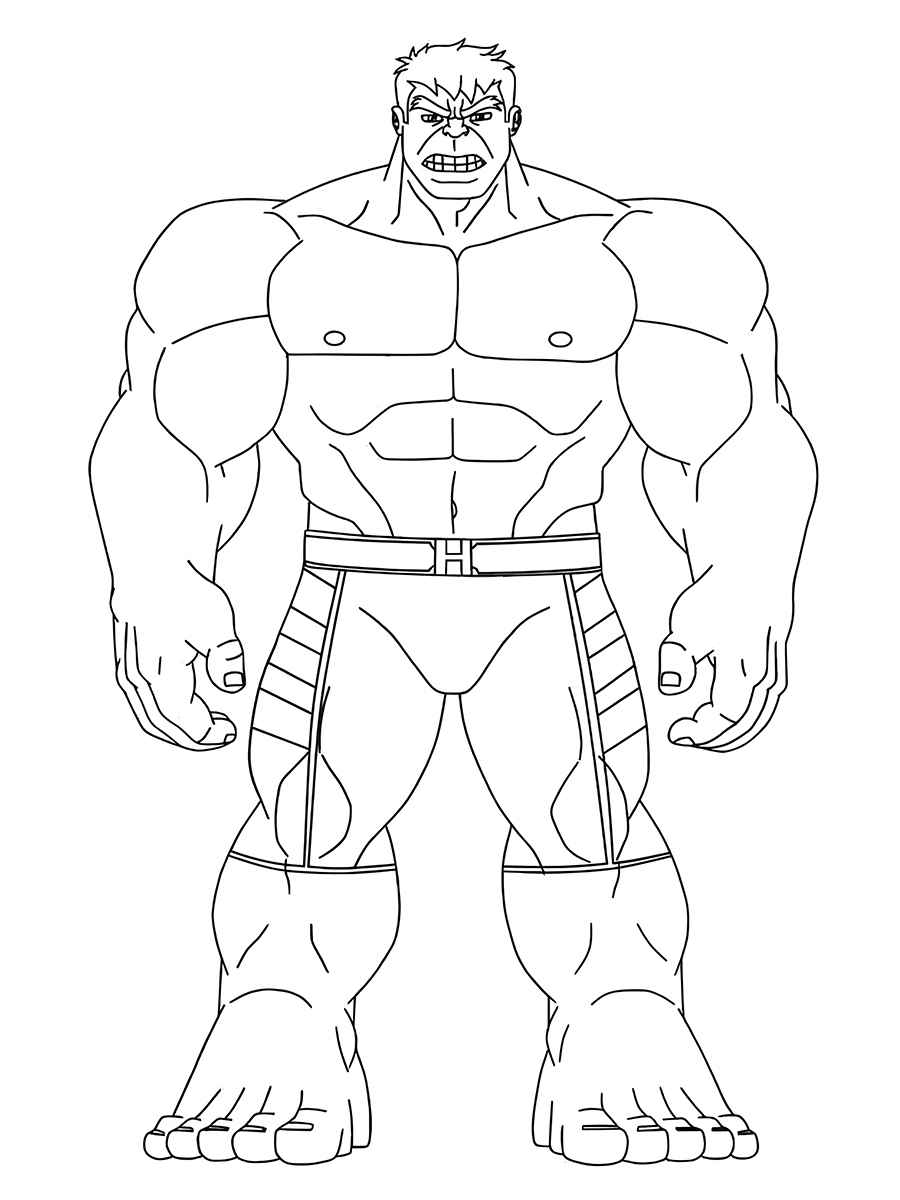 Hulk coloring page 20