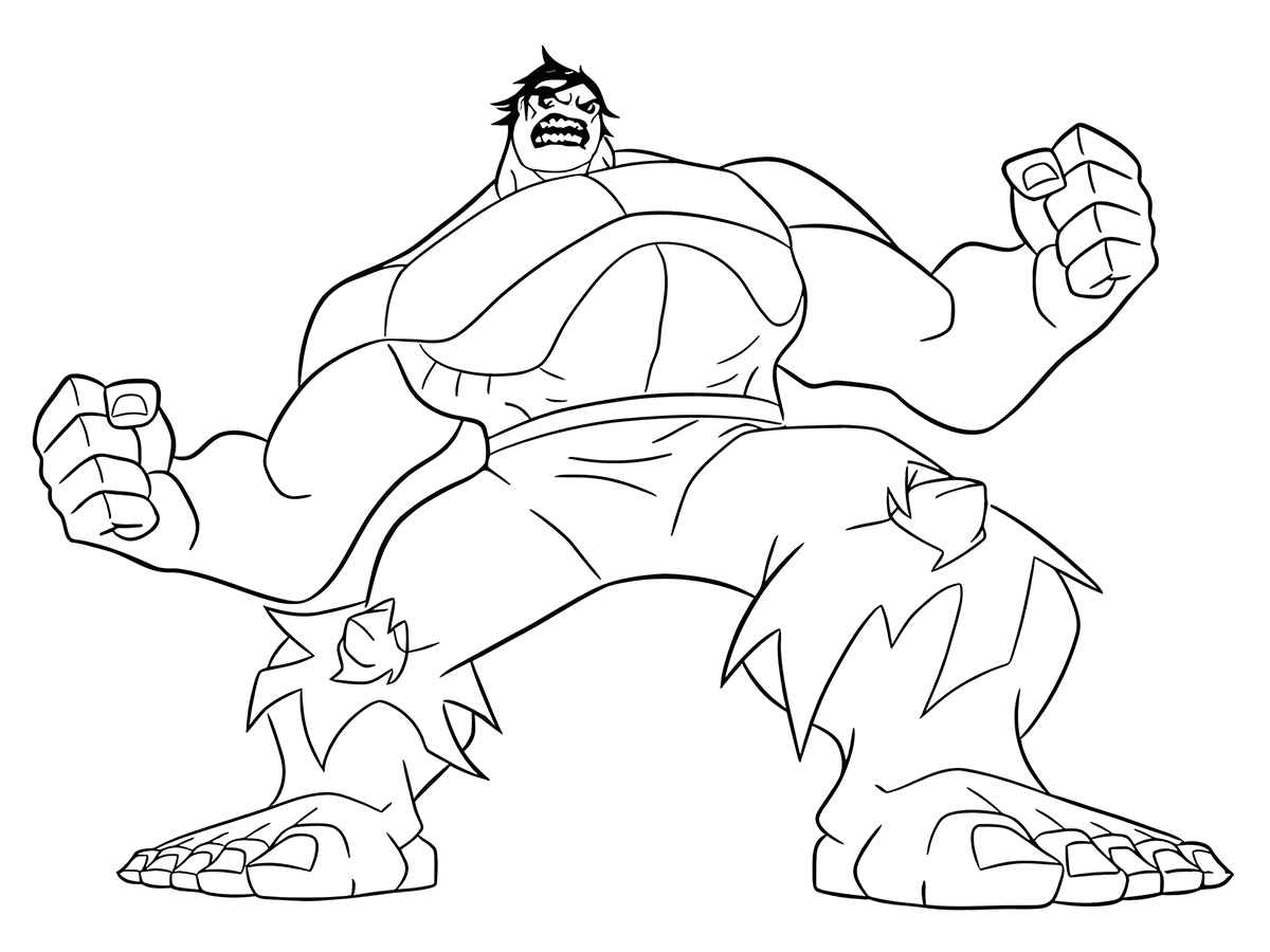 Hulk coloring page 21