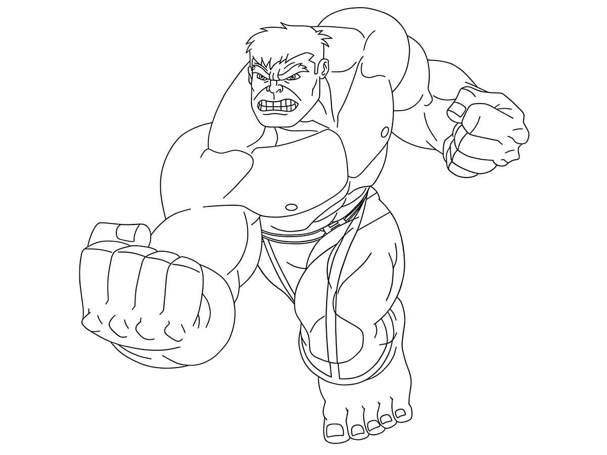 Hulk coloring page 22