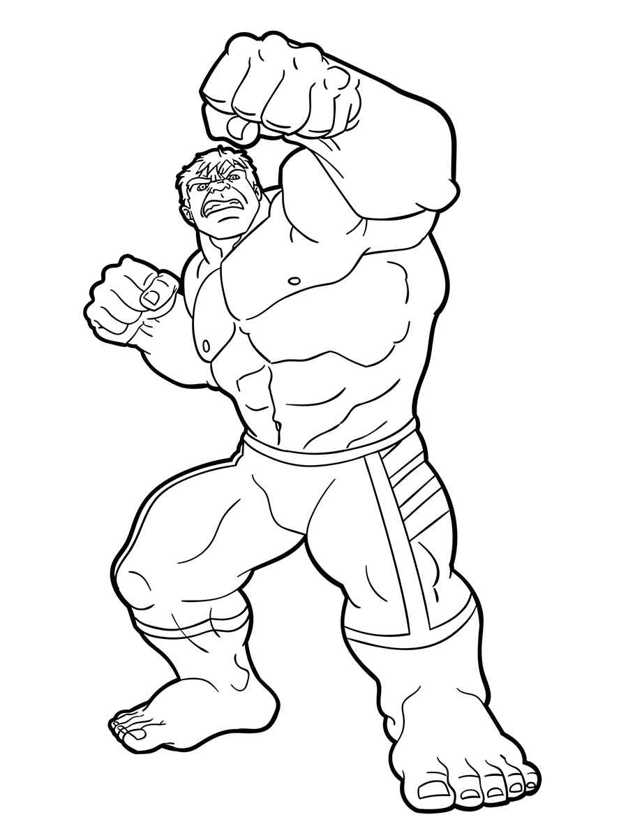 Hulk coloring page 23