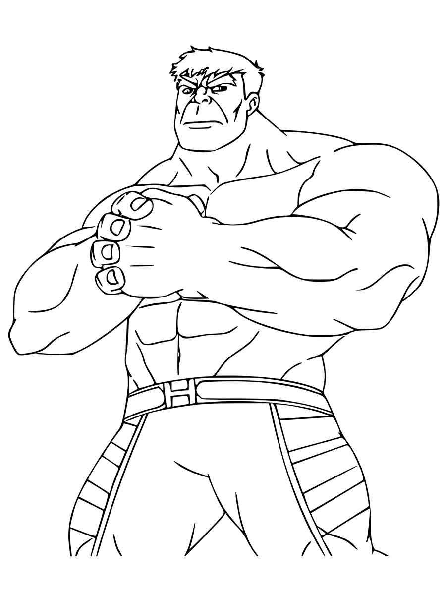 Hulk coloring page 4