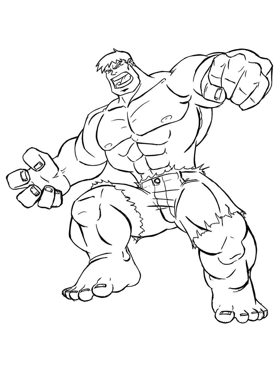 Hulk coloring page